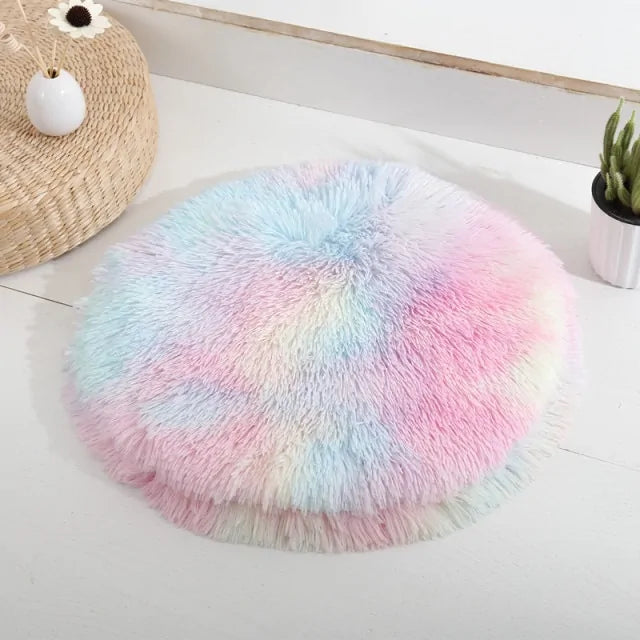 Fluffy Round Pet Mat Bed - PawPal Shop