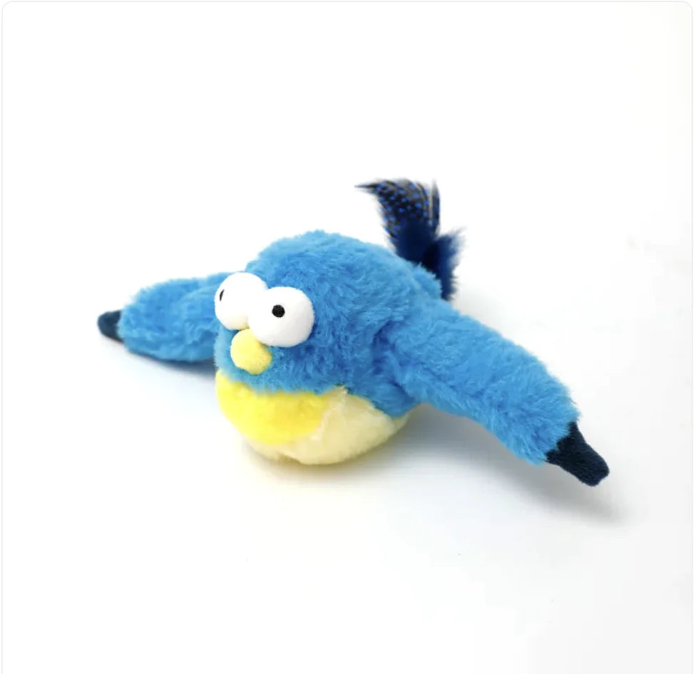 Interactive Plush Pet Toy - Sound & Motion Jumping Fish or Flapping Bird - PawPal Shop