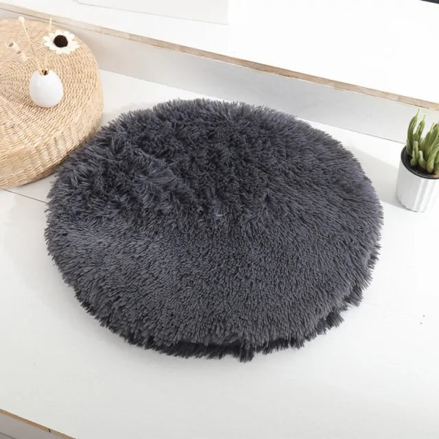 Fluffy Round Pet Mat Bed - PawPal Shop