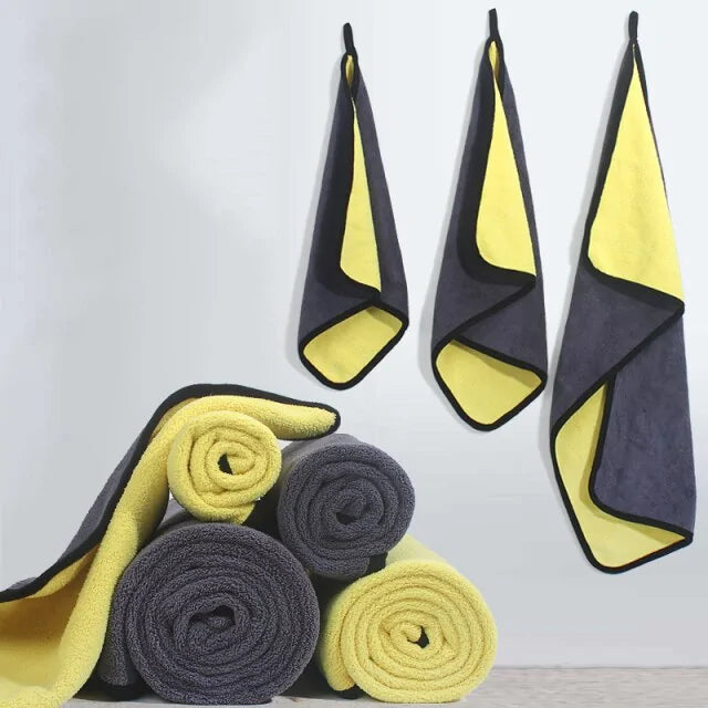Grey and Yellow Pet Bath Towels - PawPal Shop