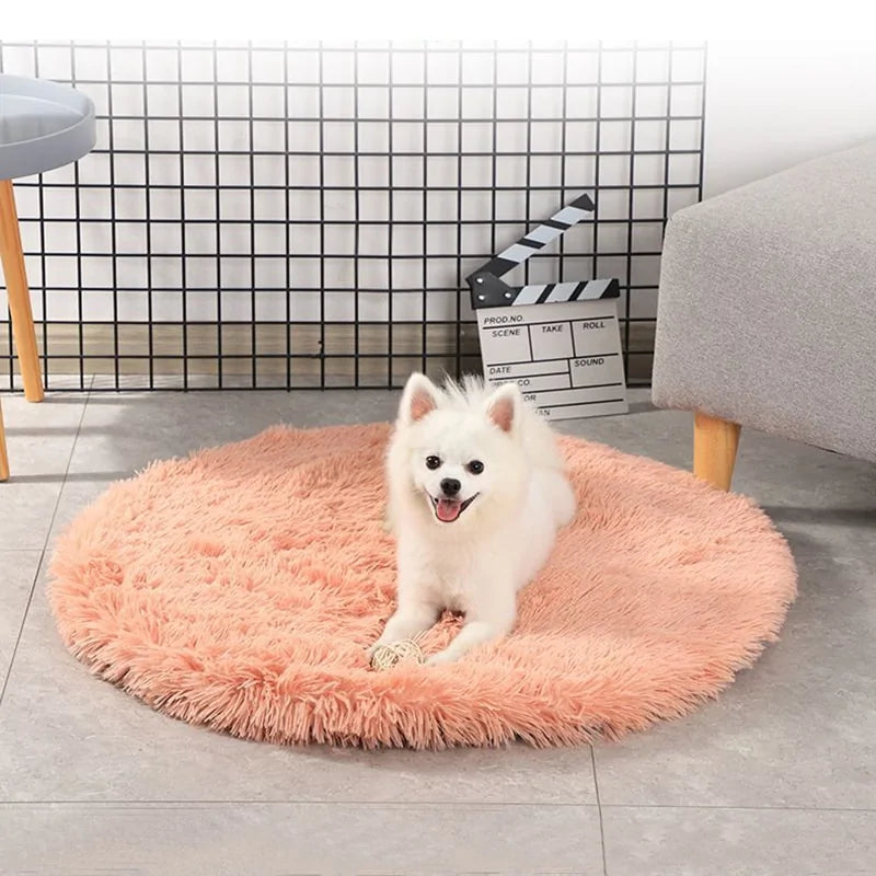 Fluffy Round Pet Mat Bed - PawPal Shop