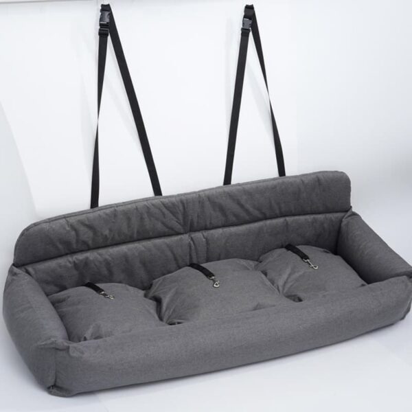 Travel Bolster Car Seat Dog Bed with Removable