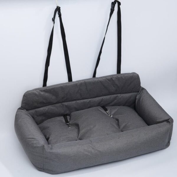 Travel Bolster Car Seat Dog Bed with Removable