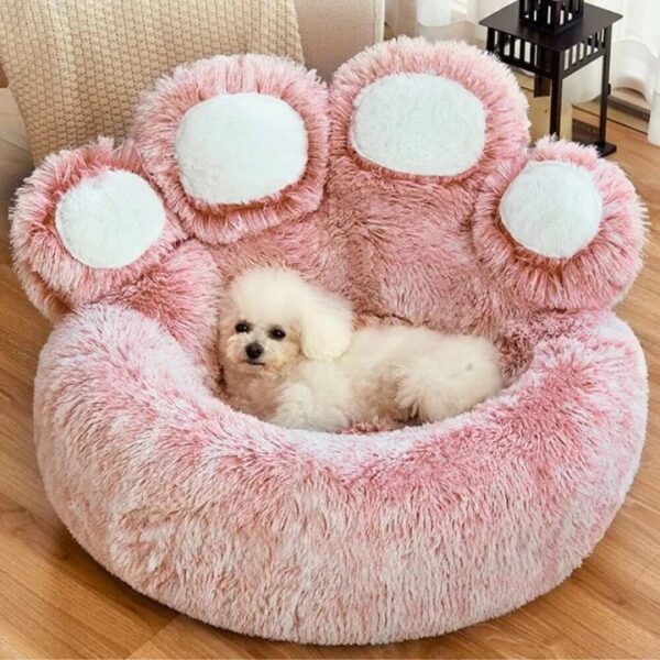 Anti Anxiety Paw Dog Bed with Removable Cover