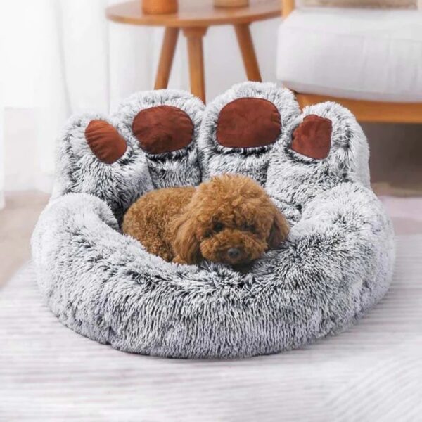Anti Anxiety Paw Dog Bed with Removable Cover