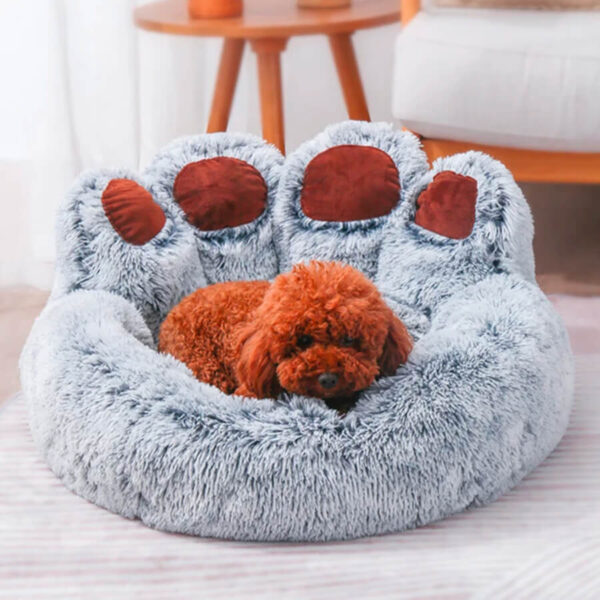 Anti Anxiety Paw Dog Bed with Removable Cover