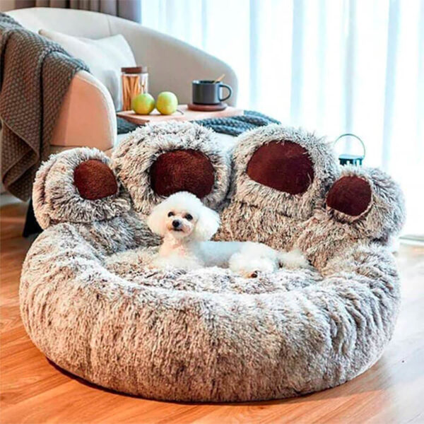 Anti Anxiety Paw Dog Bed with Removable Cover