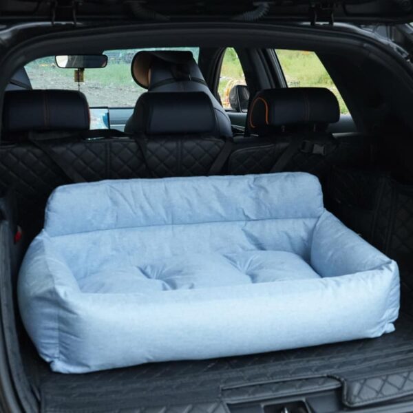 Travel Bolster Car Seat Dog Bed with Removable